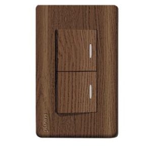 Interruptor doble MADERA Maviju